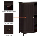 Yaheetech Floor Cabinet with 2 Doors, 2 Adjustable Shelves