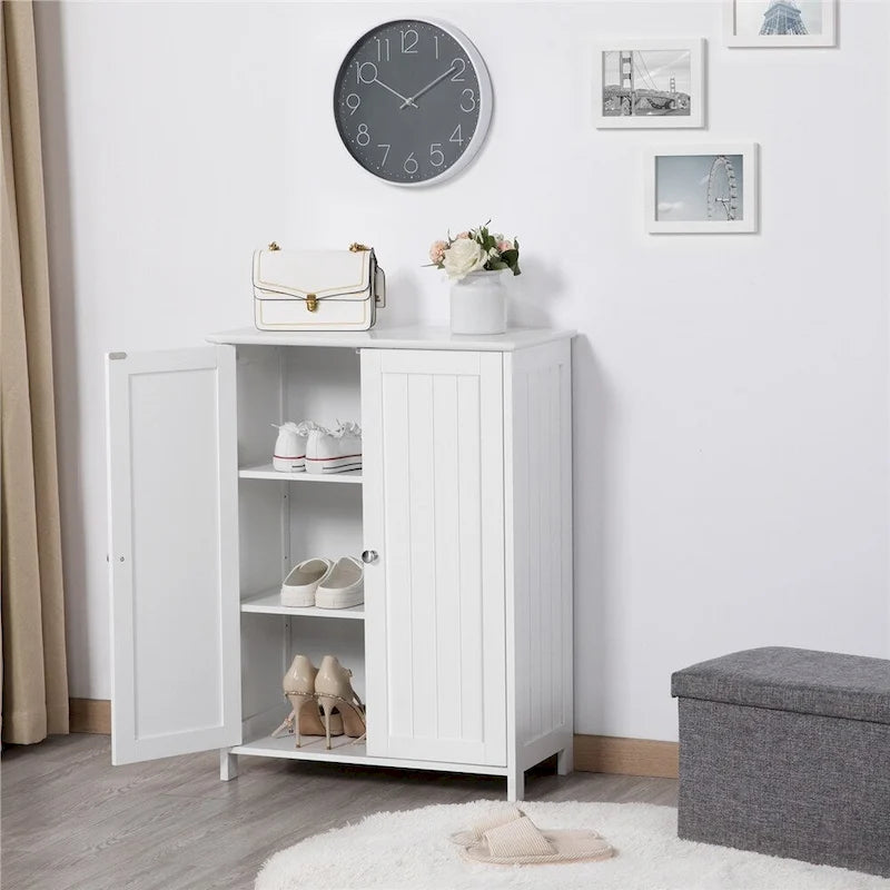 Yaheetech Floor Cabinet with 2 Doors, 2 Adjustable Shelves