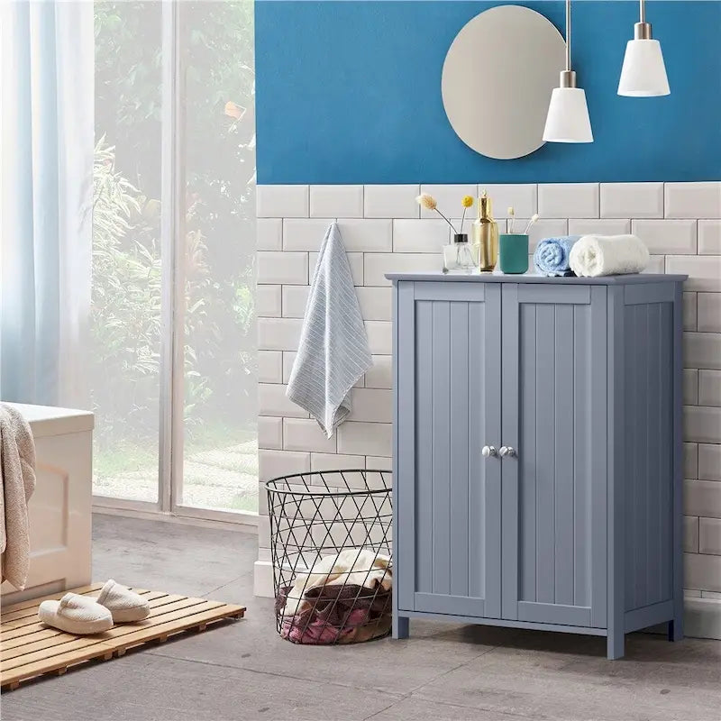 Yaheetech Floor Cabinet with 2 Doors, 2 Adjustable Shelves