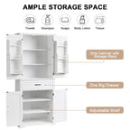 Bathroom Storage Cabinet with Doors and Drawer