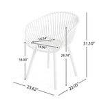 Christopher Knight Home Sedia d'accento in plastica polipropilene da esterno Santa Fe, 2 pezzi