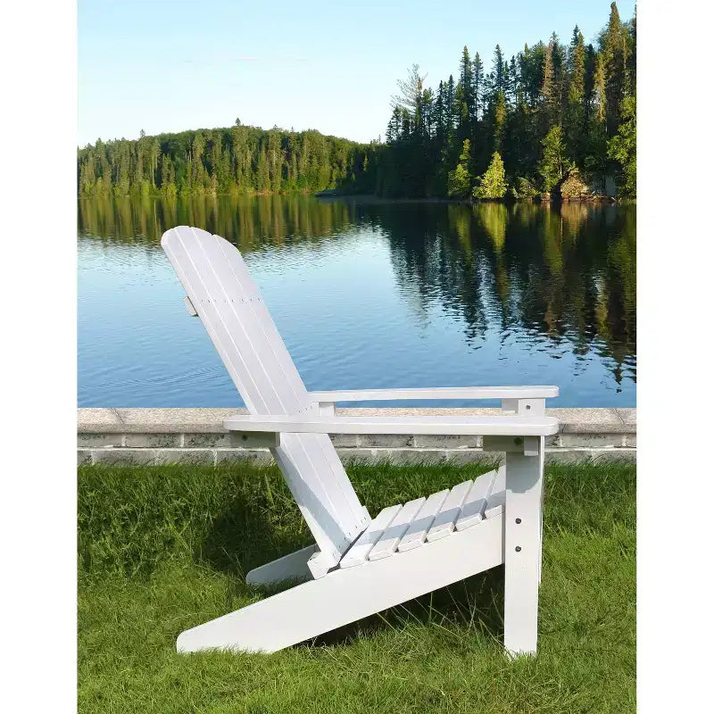 Lakeside Faux Wood Adirondack Outdoor Portable Chair - Merry Products: