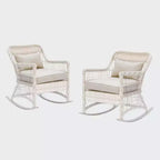 Leisure Made 2pc Pearson Wicker Rocking Chairs