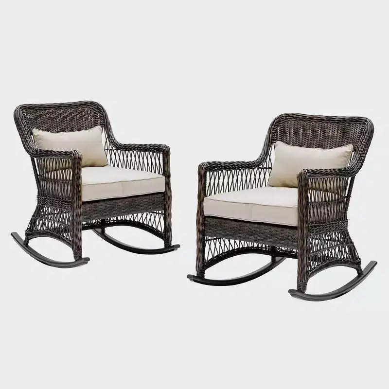 Leisure Made 2 poltrone a dondolo Pearson in vimini