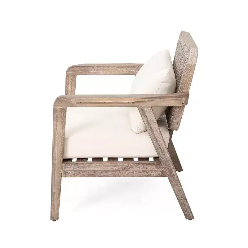 Christopher Knight Home Ursa Outdoor Patio Club Chairs Acacia Wood