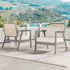 Christopher Knight Home Ursa Outdoor Patio Club Chairs Acacia Wood