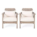 Christopher Knight Home Ursa Outdoor Patio Club Chairs Acacia Wood