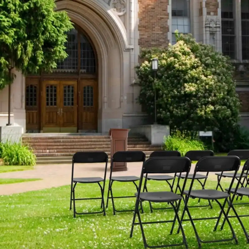 Plastic Folding School Conference Chair Set (Set of 10)