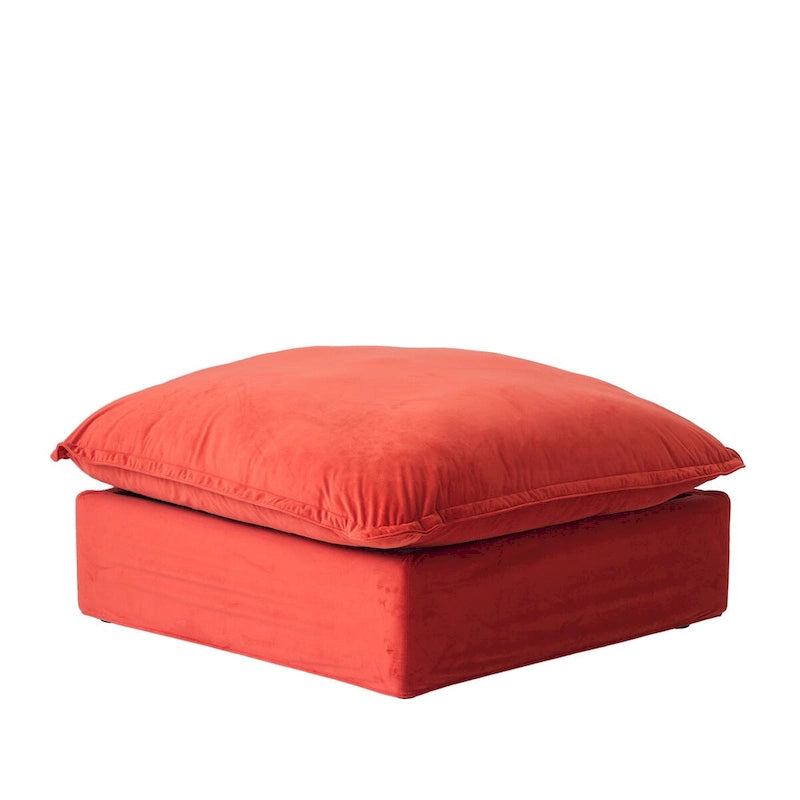 U Shape Couch Sectional for Living Room, Velvet Convertible Sectional Sofa With Ottomans