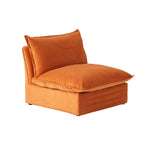 U Shape Couch Sectional for Living Room, Velvet Convertible Sectional Sofa With Ottomans