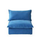 U Shape Couch Sectional for Living Room, Velvet Convertible Sectional Sofa With Ottomans