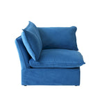 U Shape Couch Sectional for Living Room, Velvet Convertible Sectional Sofa With Ottomans