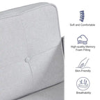 Futon Sofa Bed Couch Memory Foam Futon Convertible Couch Bed Sleeper for Living Room - 68.11*30.11*28.74