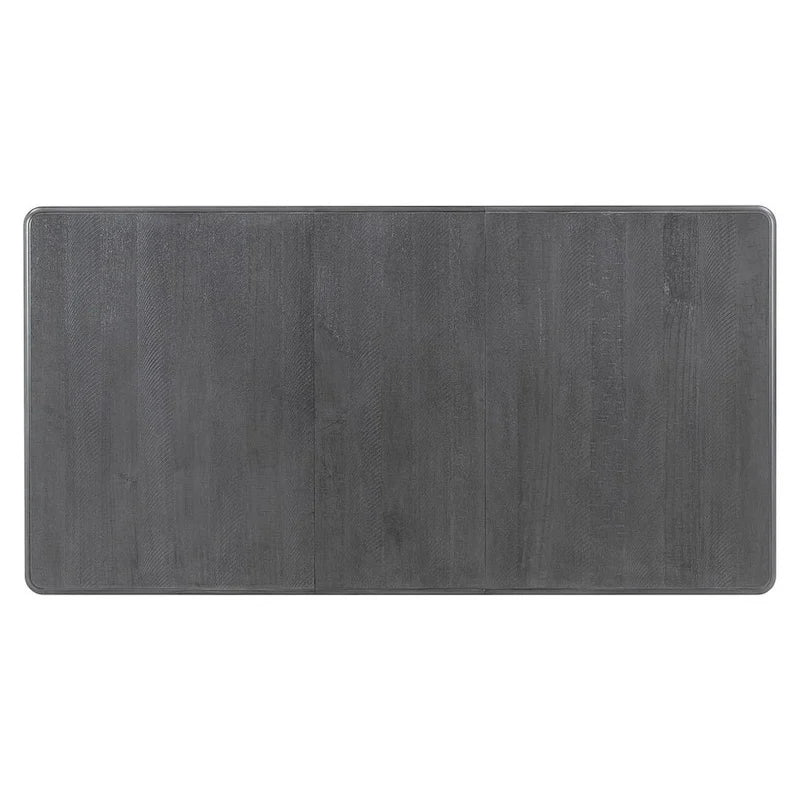 Retro Style 7 PCS Dining Table Set for 6-Extendable Table and 6 Upholstered Chairs