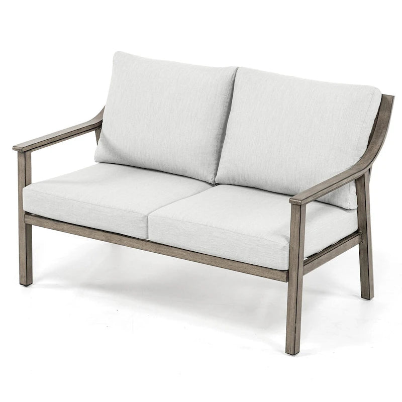 1-Piece Outdoor Aluminum Patio Loveseat