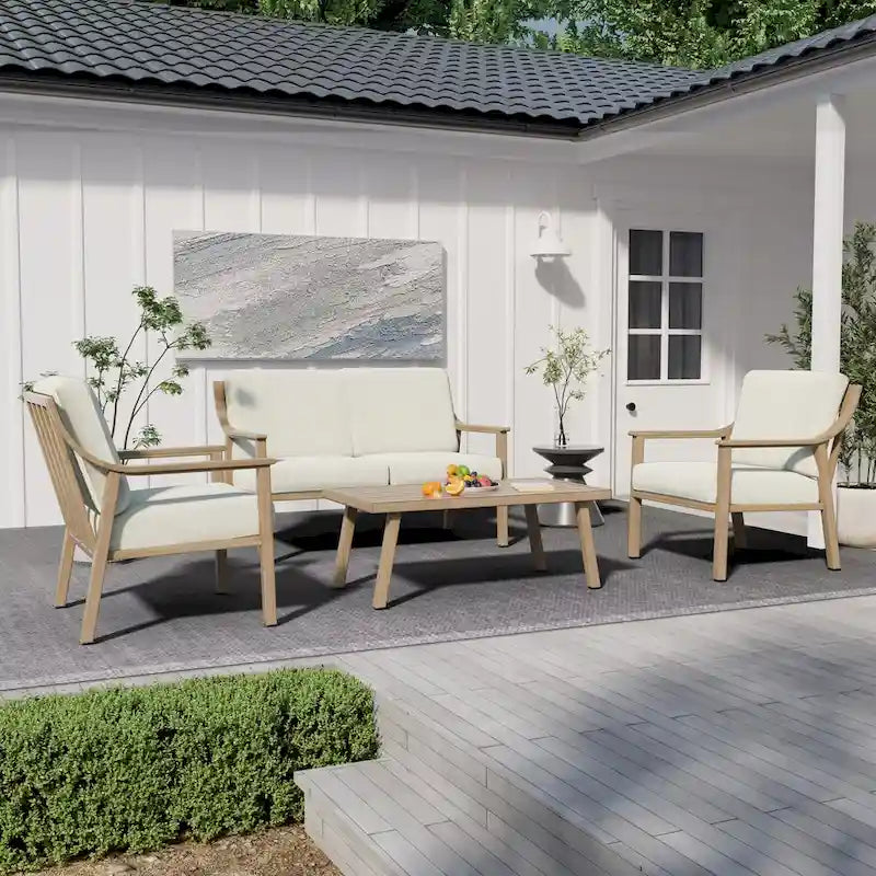 1-Piece Outdoor Aluminum Patio Loveseat