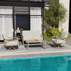 1-Piece Outdoor Aluminum Patio Loveseat