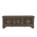 Clara Carved Solid Wood Storage Ottoman