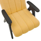 Roundhill Furniture Rella Modern Teddy Sherpa Fabric Accent Chair with Espresso Wood Frame