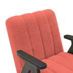 Roundhill Furniture Rella Modern Teddy Sherpa Fabric Accent Chair with Espresso Wood Frame