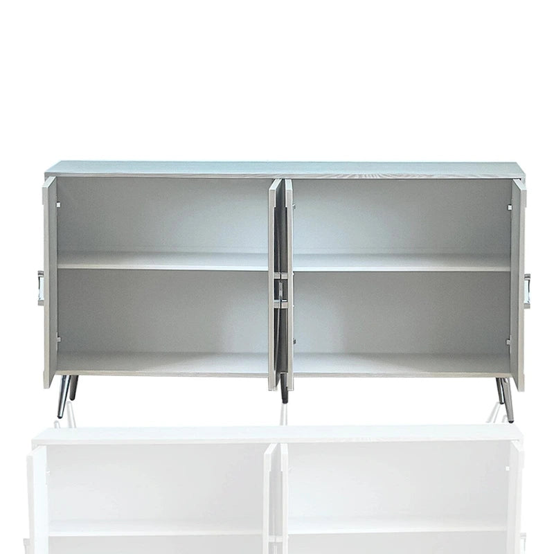 Modern Lacquered 4-Door Wooden Sideboard Buffet Cabinet