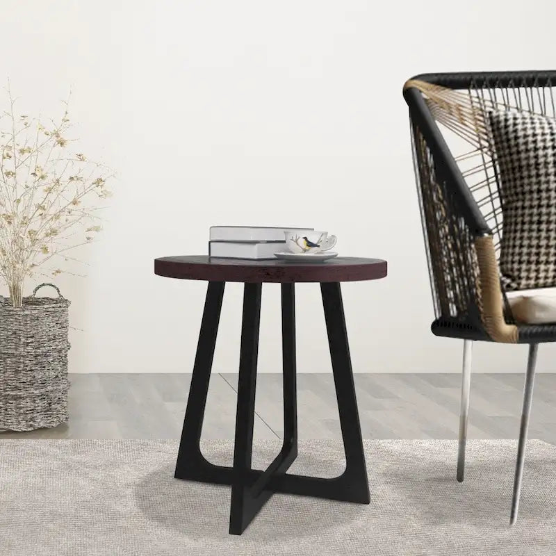 HGMart End Table 20 Inch Round Side Table Modern Living Room Small Coffee Table Nightstand
