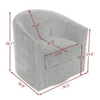 Set di 2 Poltrone Girevoli Imbottite con Dettaglio Borchie