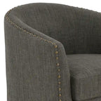 Set di 2 Poltrone Girevoli Imbottite con Dettaglio Borchie