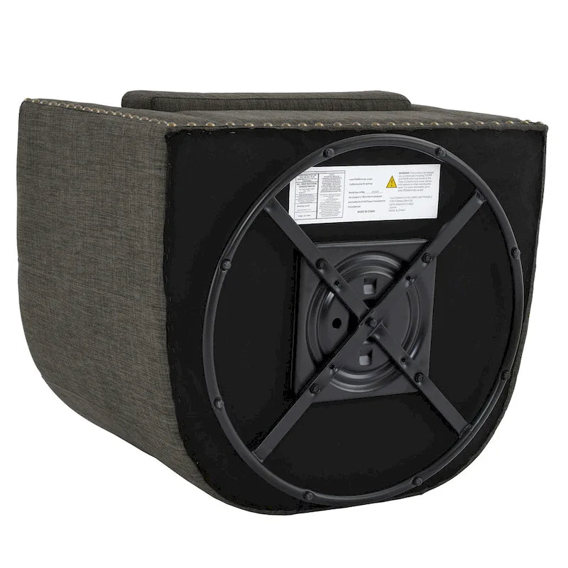 Set di 2 Poltrone Girevoli Imbottite con Dettaglio Borchie