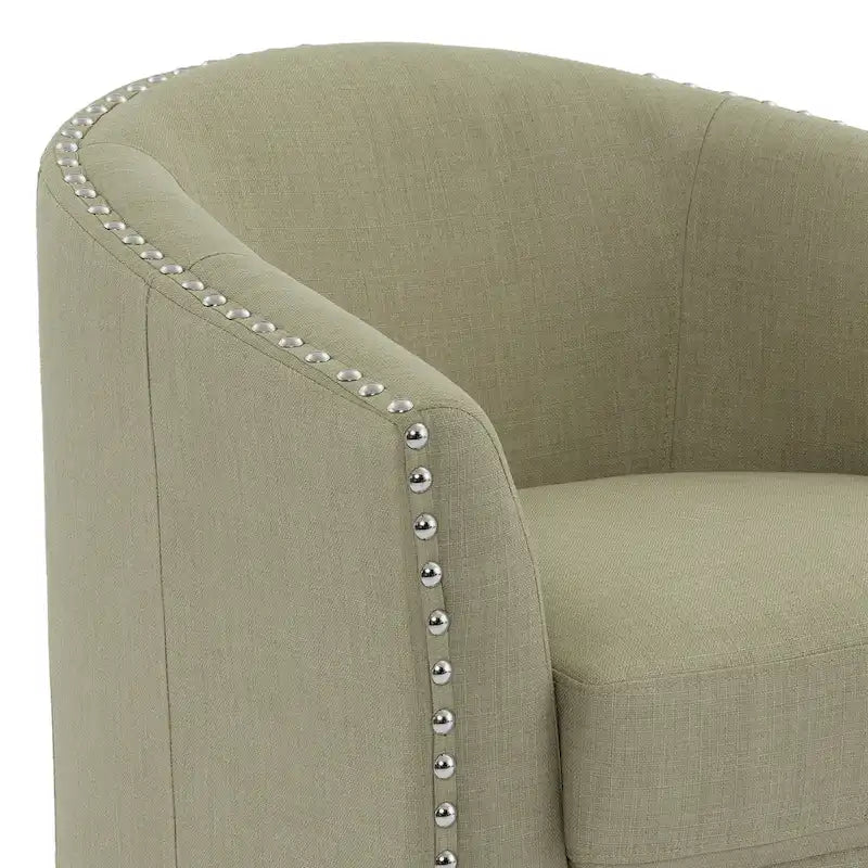 Set di 2 Poltrone Girevoli Imbottite con Dettaglio Borchie