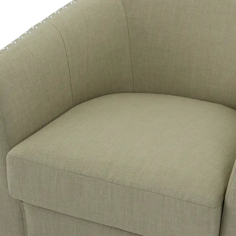 Set di 2 Poltrone Girevoli Imbottite con Dettaglio Borchie