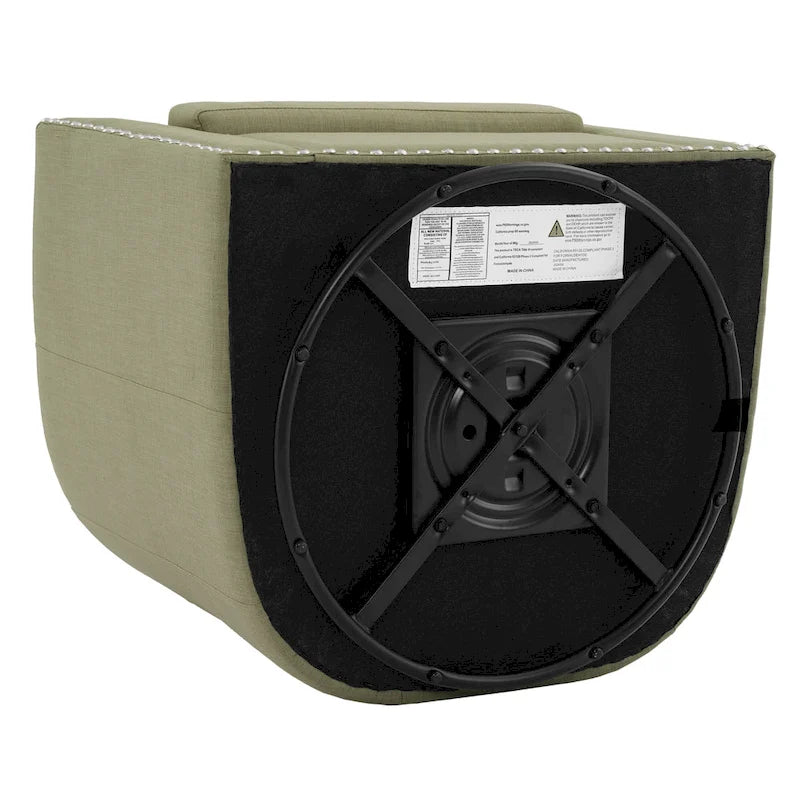 Set di 2 Poltrone Girevoli Imbottite con Dettaglio Borchie