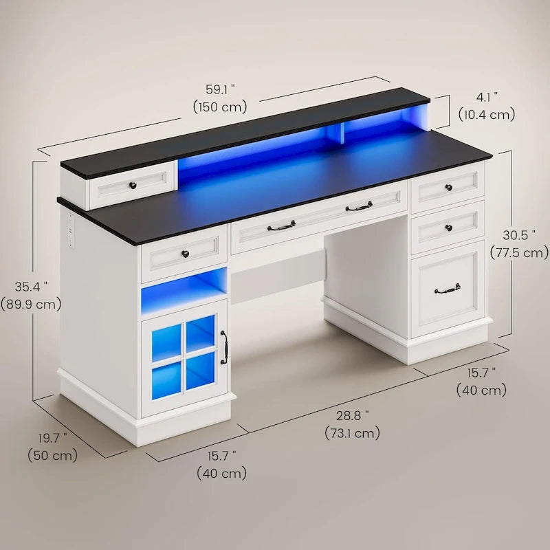 Executive Desk Drawers Home Office Desk Storage Cabinet