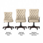 Key West High Back Tufted Office Chair with Arms by Bush Furniture