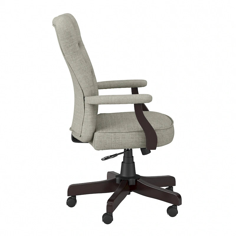 Key West High Back Tufted Office Chair with Arms by Bush Furniture