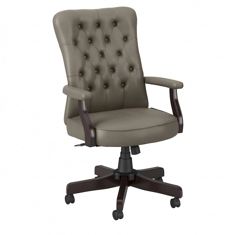 Key West High Back Tufted Office Chair with Arms by Bush Furniture