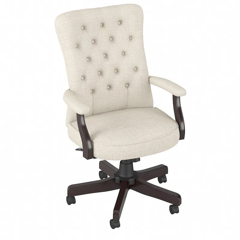 Key West High Back Tufted Office Chair with Arms by Bush Furniture