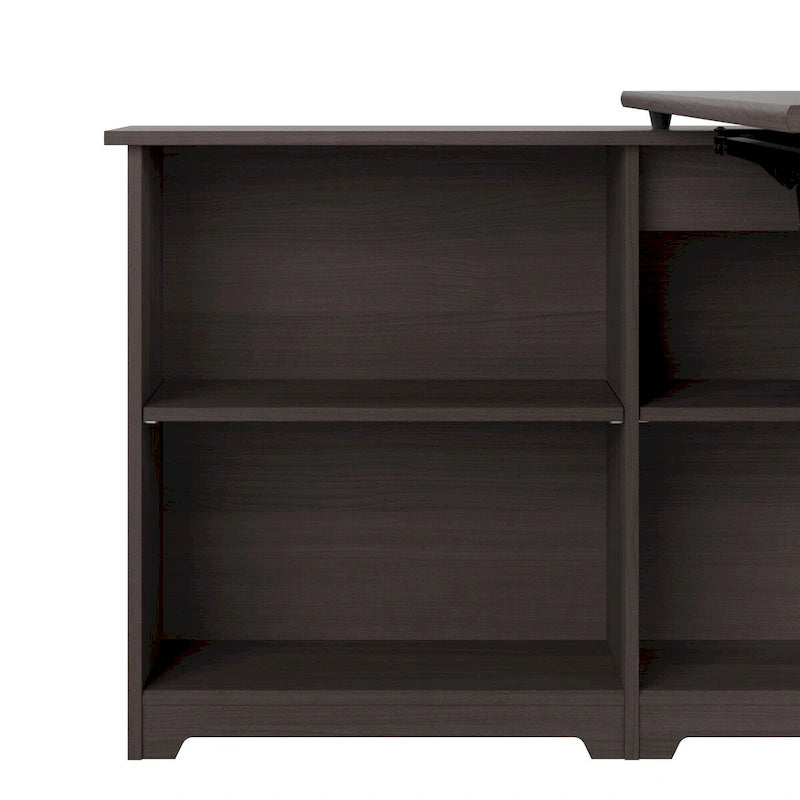 Bush Furniture Cabot 52W Standing Corner Desk with Shelves