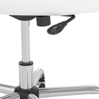 Bush Furniture Broadview Mid Back Leather Box Chair in White - 24.41L x 24.80W x 34.45H