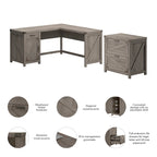 Knoxville 60W L Shaped Desk with File Cabinet by Bush Furniture